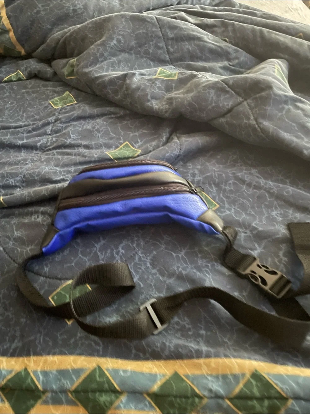 Jordan Blue and Black Mini Pouch with White Jumpman